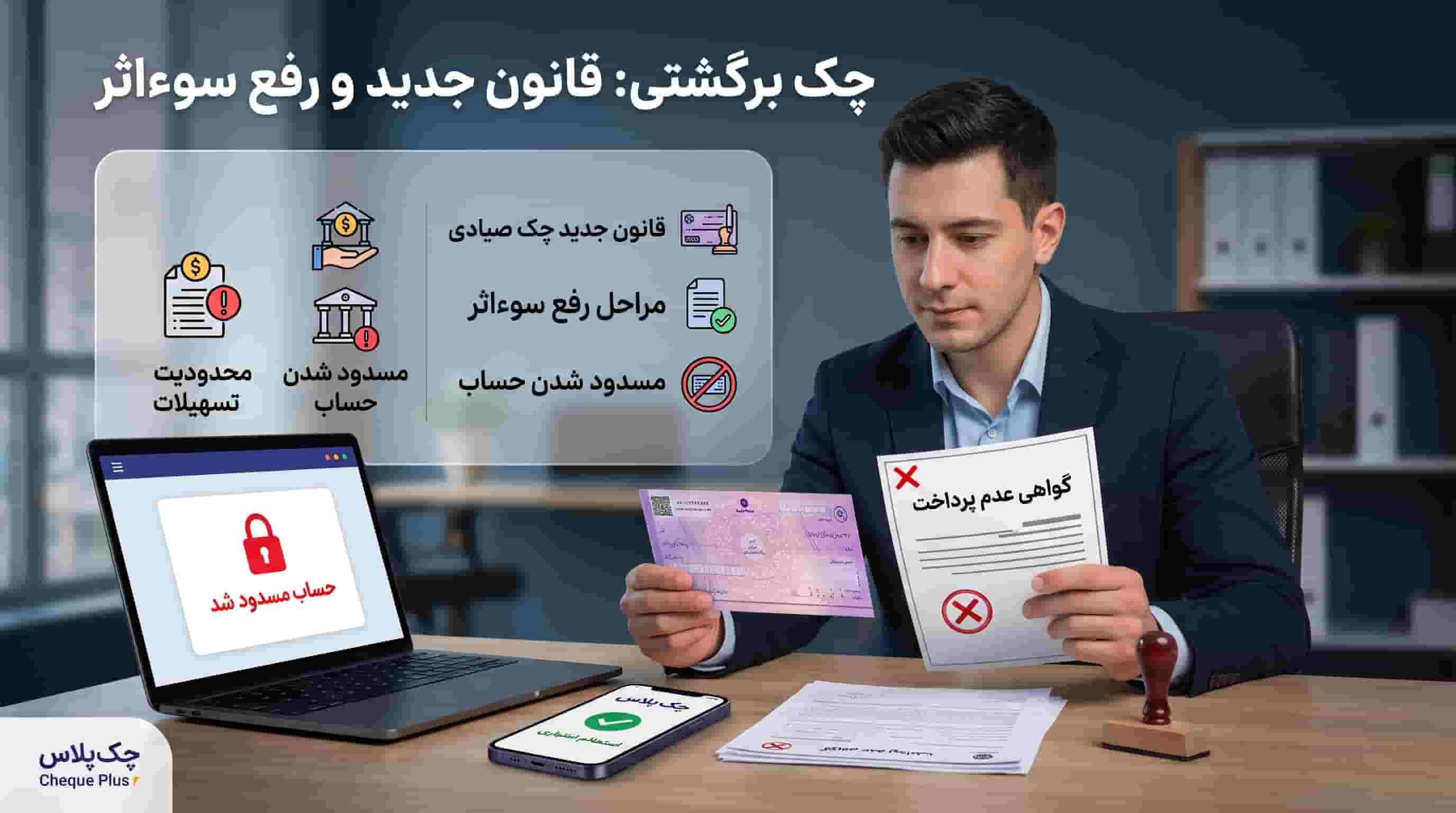 چک برگشتی چیست؟ قانون جدید و مراحل رفع سوءاثر